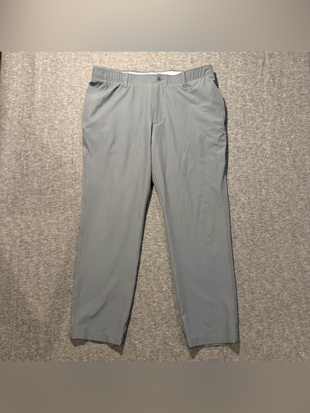 Under Armour Golf Pants Mens 40x30 gray stretch waist Relaxed Straight Nice!